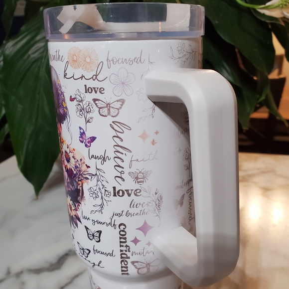 You Are Enough Motivational 40oz Traveler Tumbler 💜sale - Picture 14 of 15